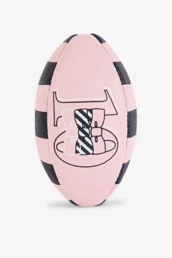 Ballon De Rugby En Grippy Rose Et Marine Numero 10