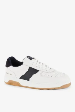 Baskets Blanches Bicolores En Cuir