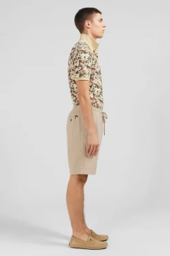 Bermuda Beige A Taille Elastiquee