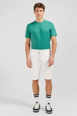 Bermuda Blanc A Taille Elastiquee