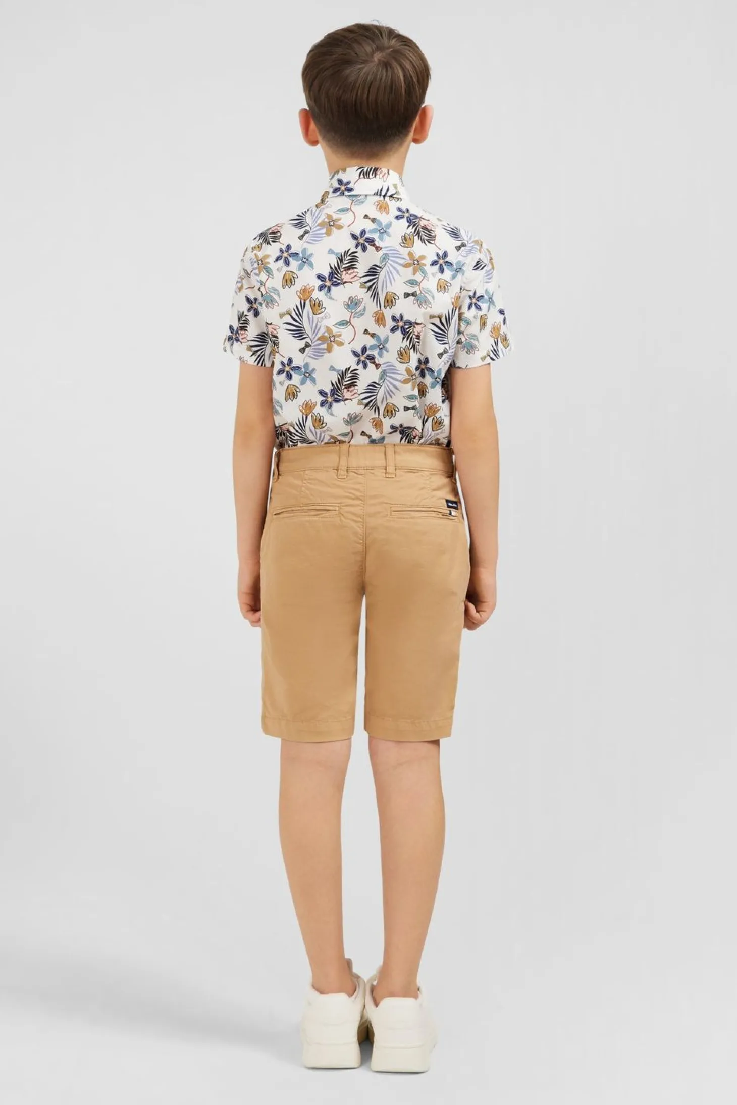 Bermuda Chino Beige En Coton Stretch