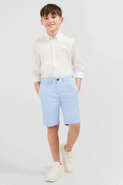 Bermuda Chino Bleu Ciel En Coton Stretch
