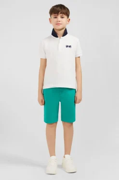 Bermuda Chino Vert En Coton Stretch