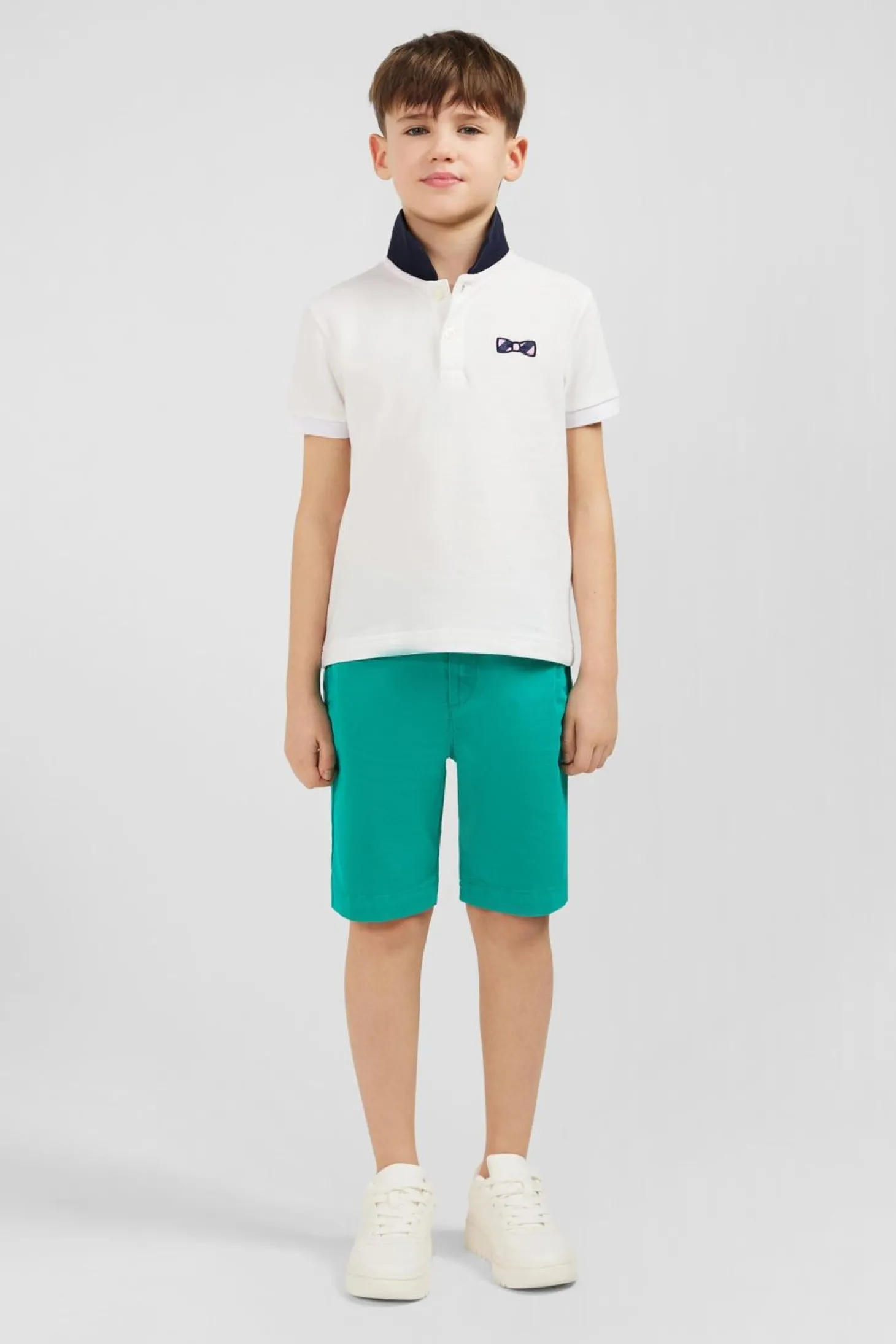 Bermuda Chino Vert En Coton Stretch