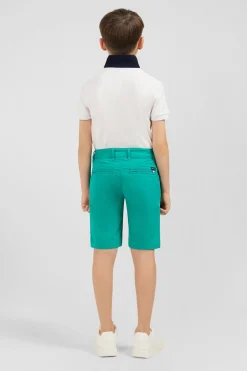 Bermuda Chino Vert En Coton Stretch