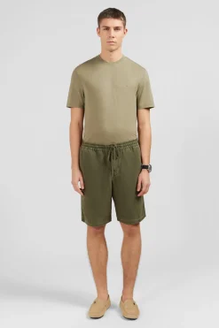 Bermuda Kaki A Taille Elastiquee