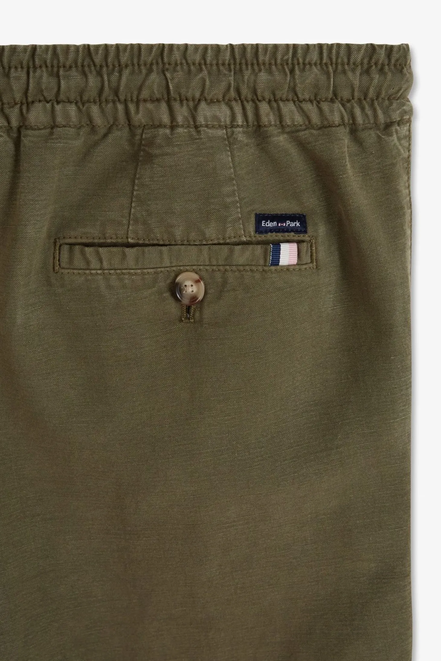 Bermuda Kaki A Taille Elastiquee