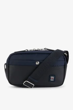 Besace Bleu Marine Avec Effet Cuir Graine