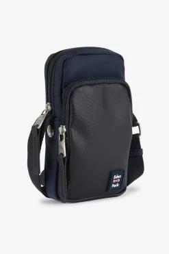 Besace Bleu Marine Avec Effet Cuir Graine