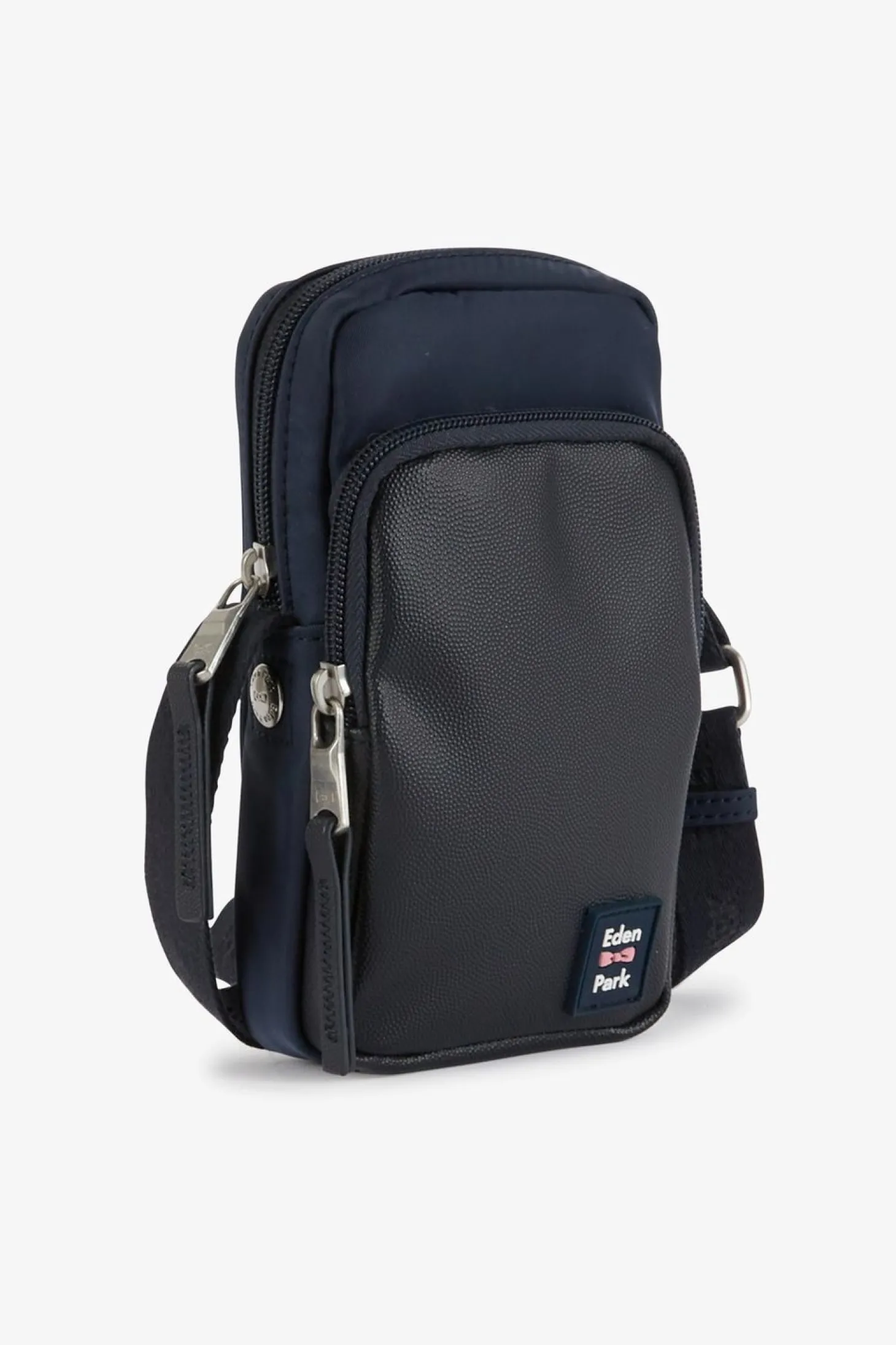 Besace Bleu Marine Avec Effet Cuir Graine