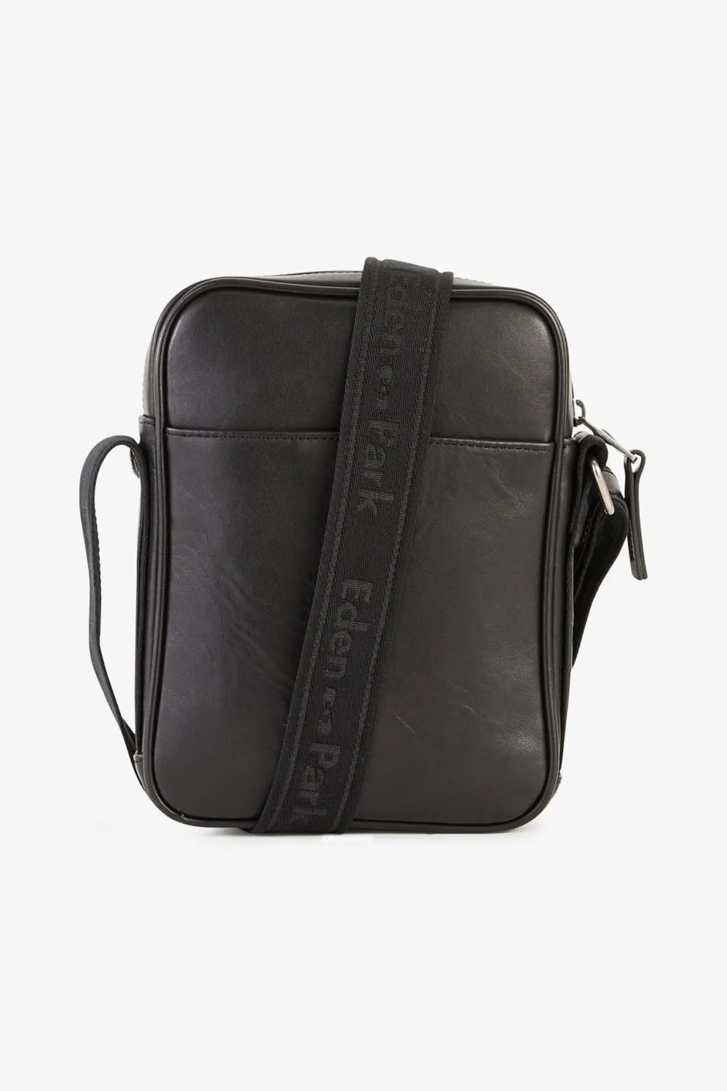 Besace Rectangulaire En Cuir Noir