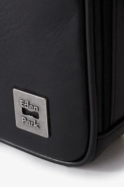 Besace Rectangulaire En Cuir Noir