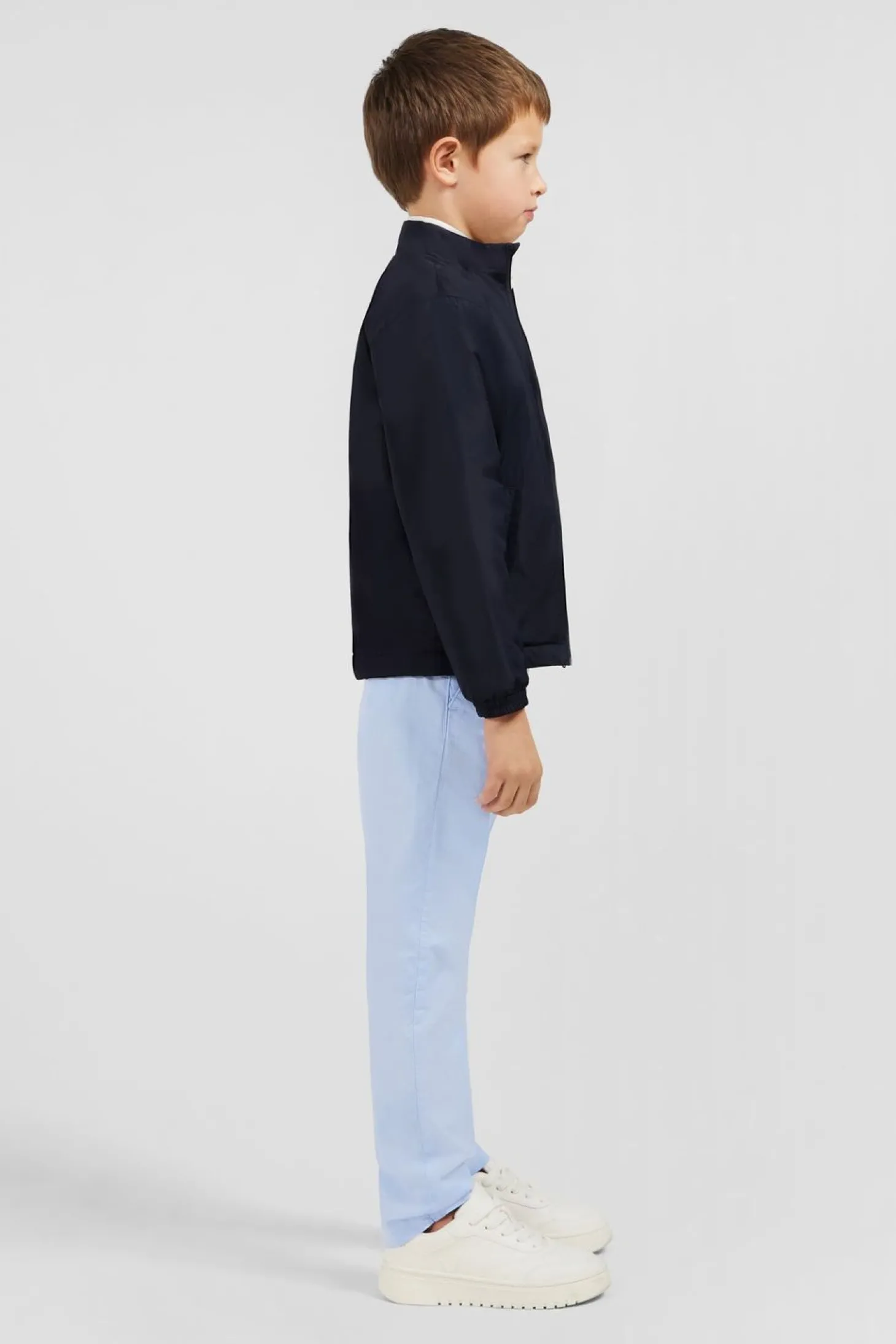 Blouson Coupe-Vent Marine A Broderie Embleme