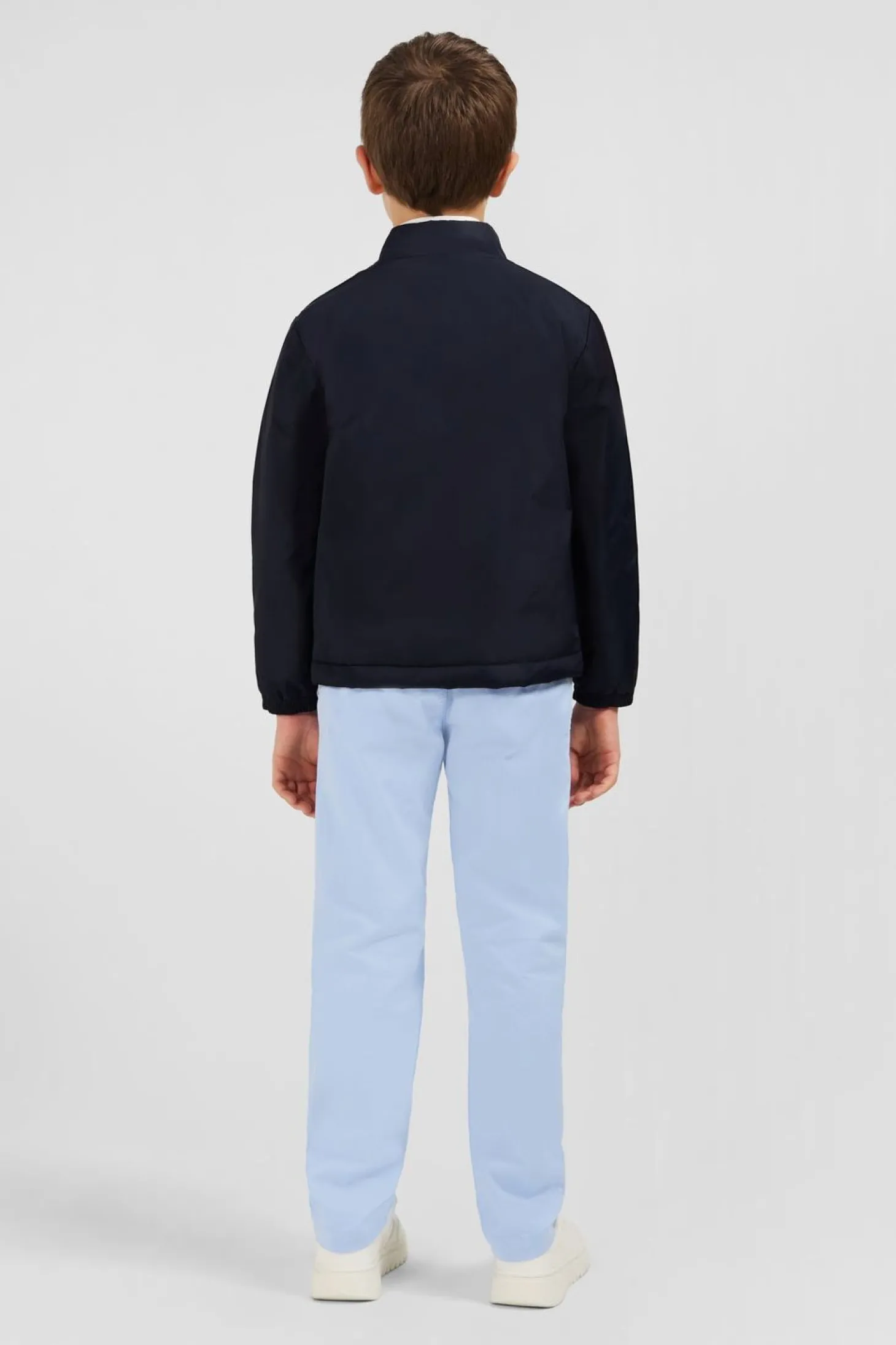 Blouson Coupe-Vent Marine A Broderie Embleme