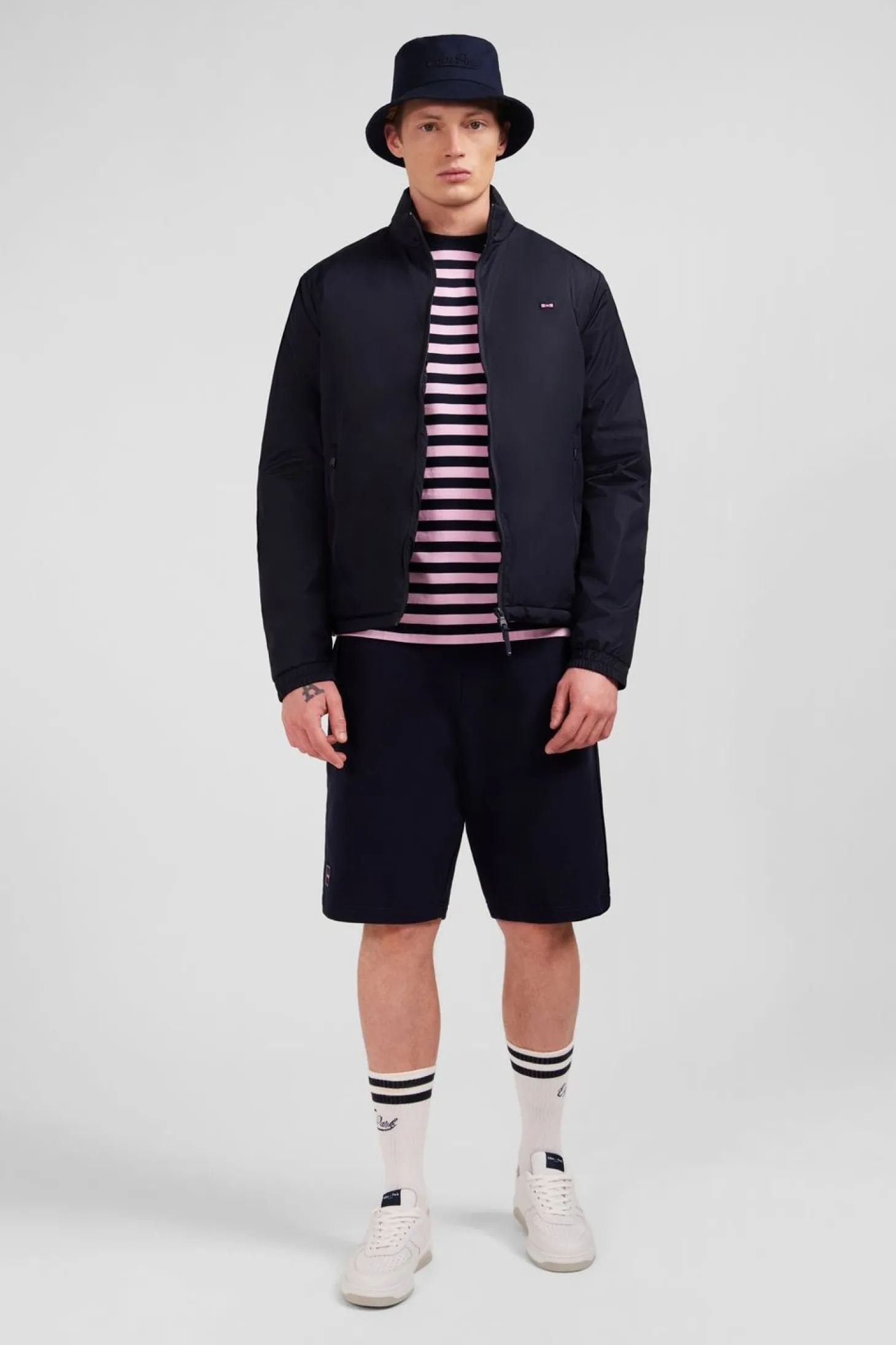 Blouson Coupe-Vent Marine Broderie Embleme