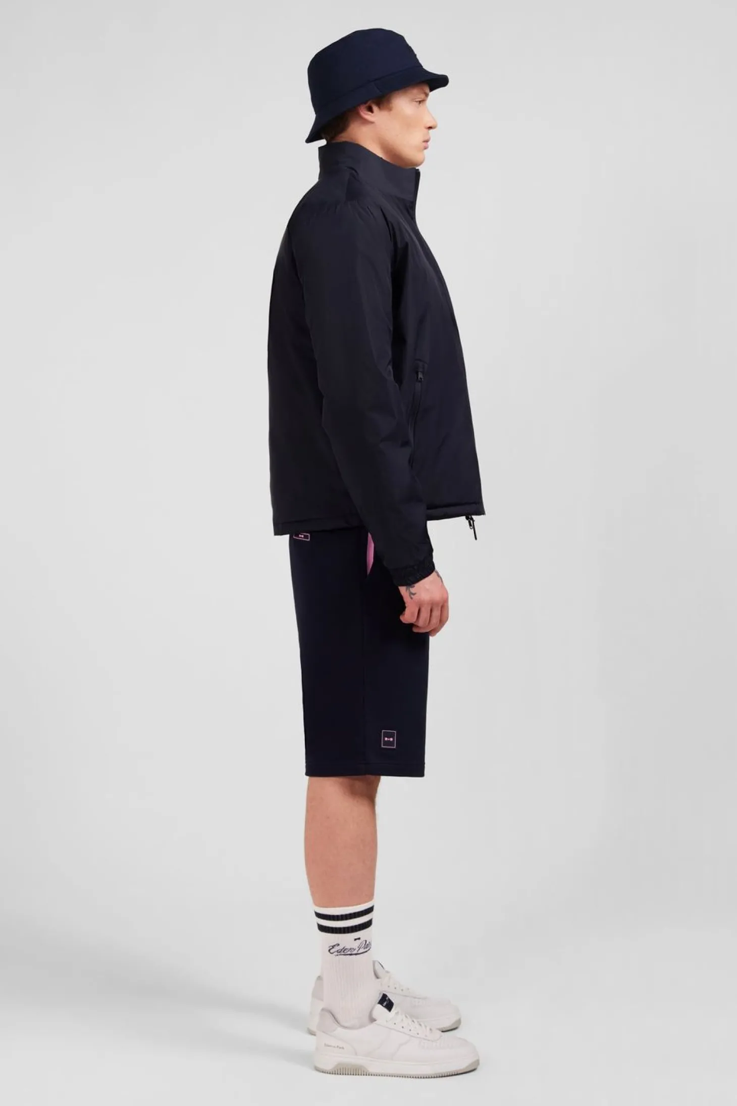 Blouson Coupe-Vent Marine Broderie Embleme