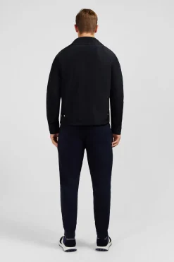 Blouson Zippe A Col Classique Marine