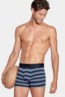 Boxer Cercle Marine Et Bleu En Coton Stretch