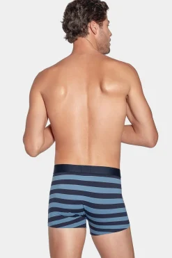 Boxer Cercle Marine Et Bleu En Coton Stretch