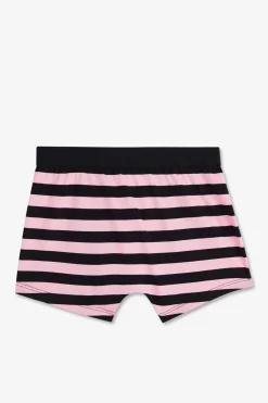 Boxer Cercle Marine Et Rose En Coton Stretch
