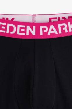 Boxer Marine A Ceinture Elastique Rose En Coton Stretch