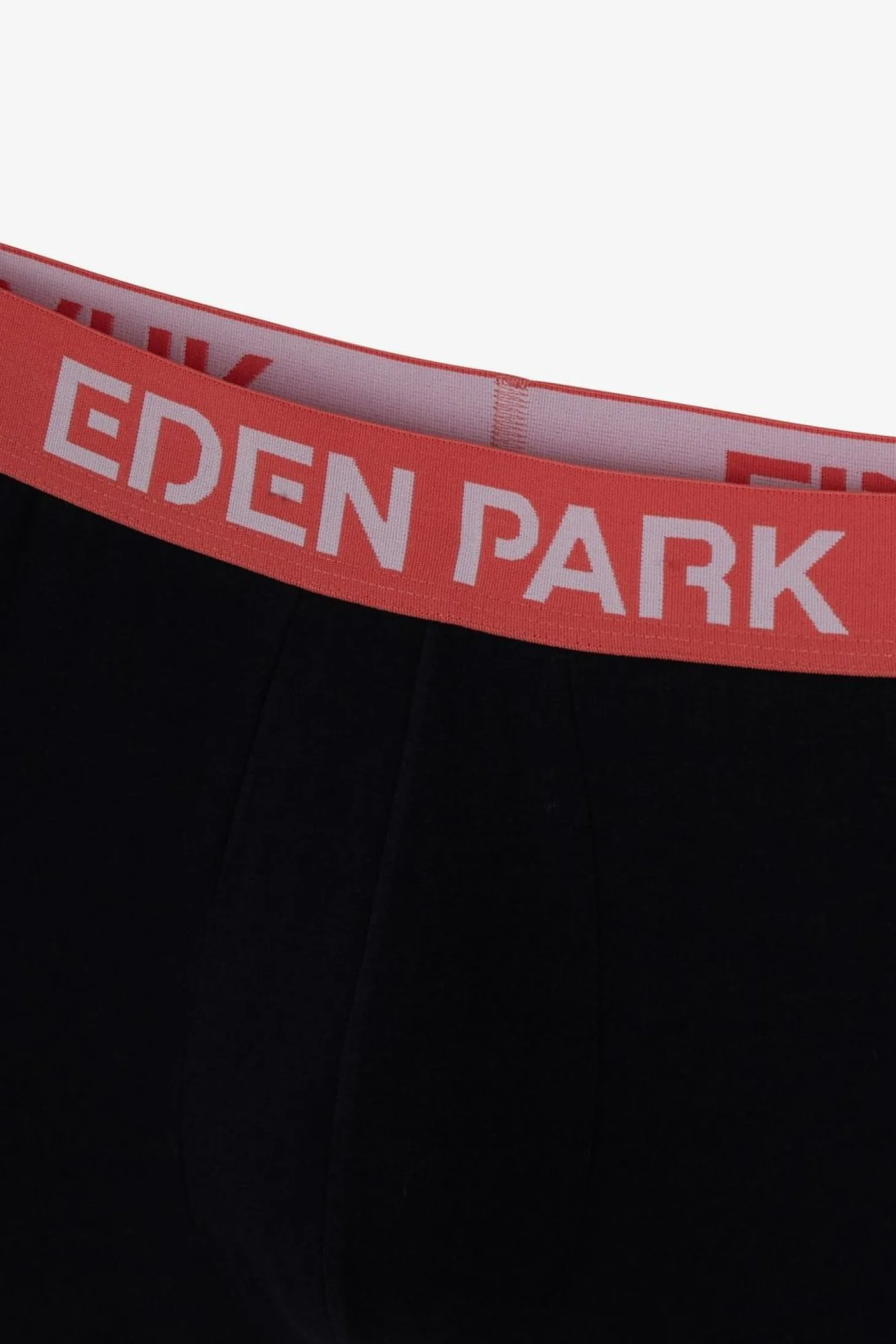 Boxer Marine A Ceinture Elastique Rouge En Coton Stretch