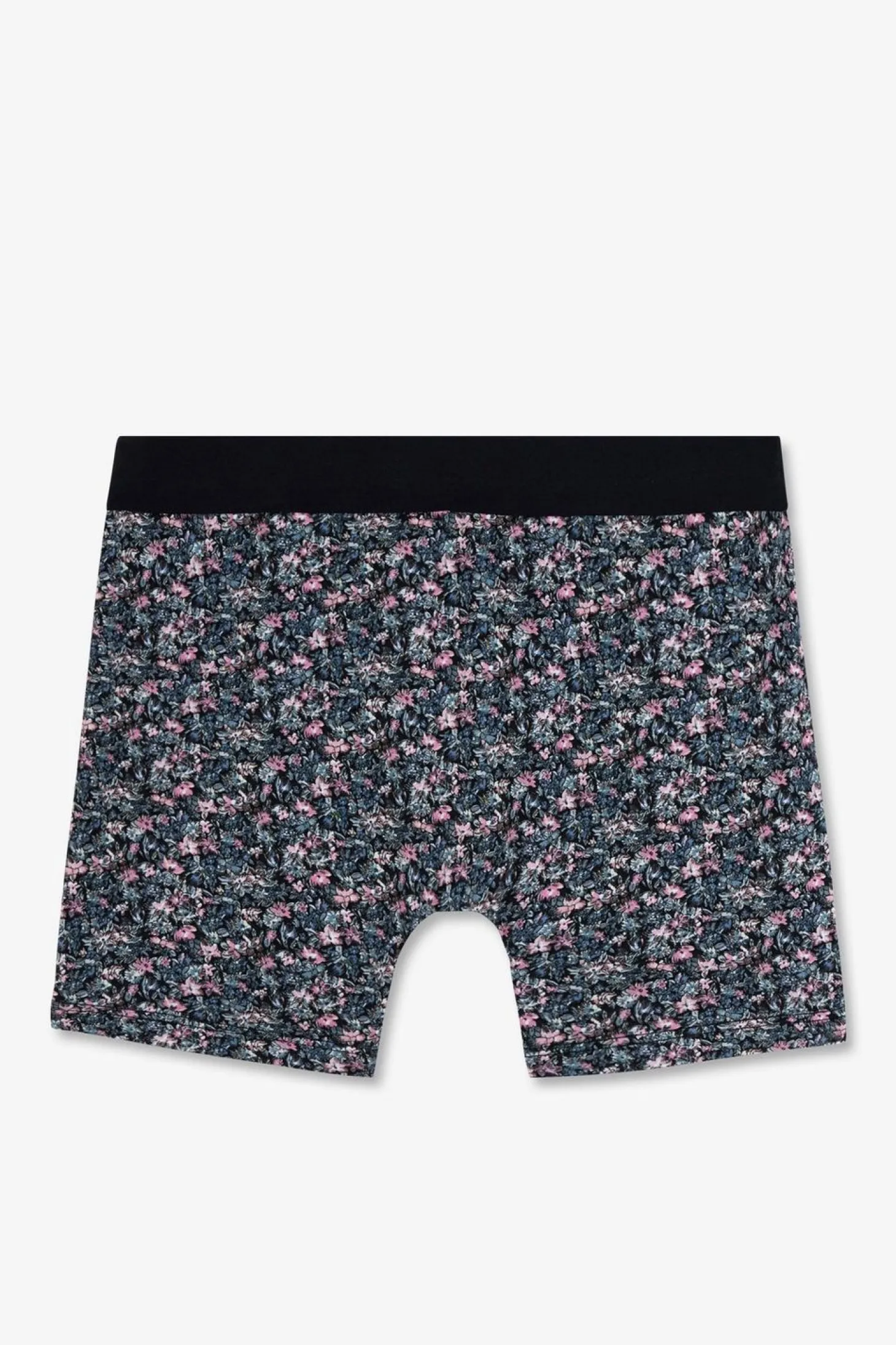 Boxer Marine Micro Imprime Fleurs En Coton Stretch