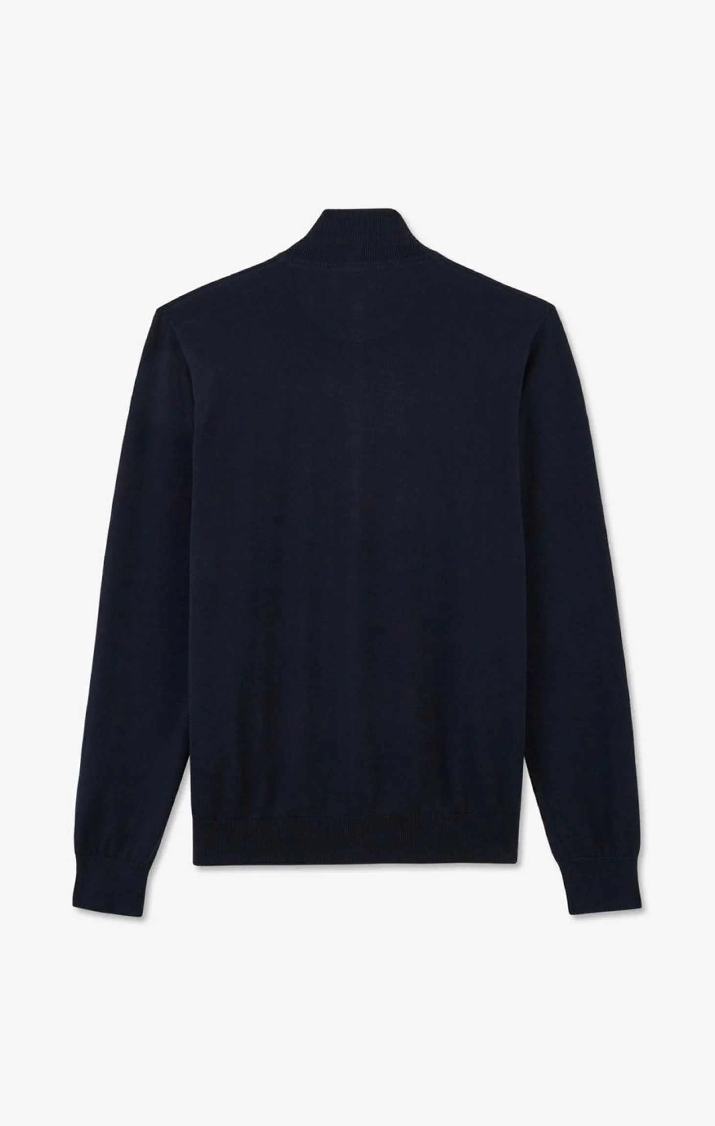 Cardigan Bleu Marine Zippe En Coton