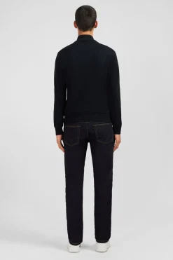 Cardigan Noir Zippe En Coton