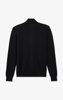 Cardigan Noir Zippe En Coton