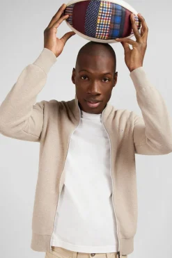 Cardigan Zippe Beige