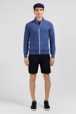 Cardigan Zippe Bleu