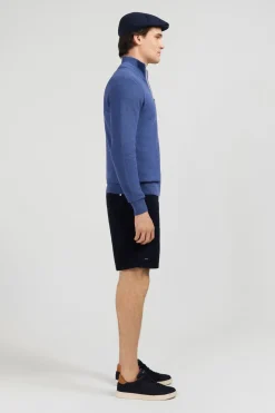 Cardigan Zippe Bleu