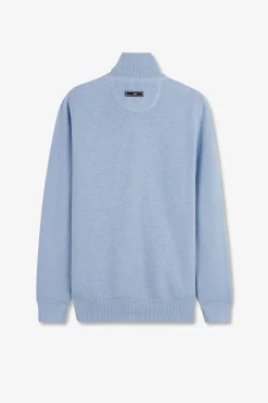 Cardigan Zippe Bleu