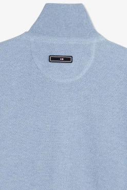 Cardigan Zippe Bleu