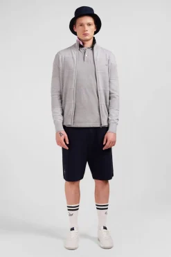 Cardigan Zippe Gris En Jeu De Maille