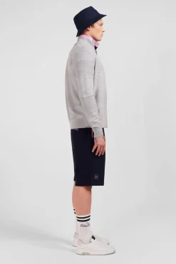 Cardigan Zippe Gris En Jeu De Maille