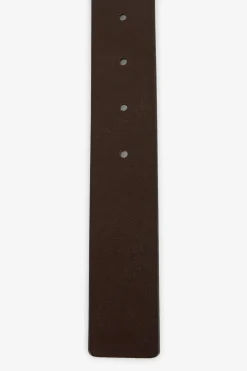 Ceinture En Cuir Reversible Boucle En Metal Argente