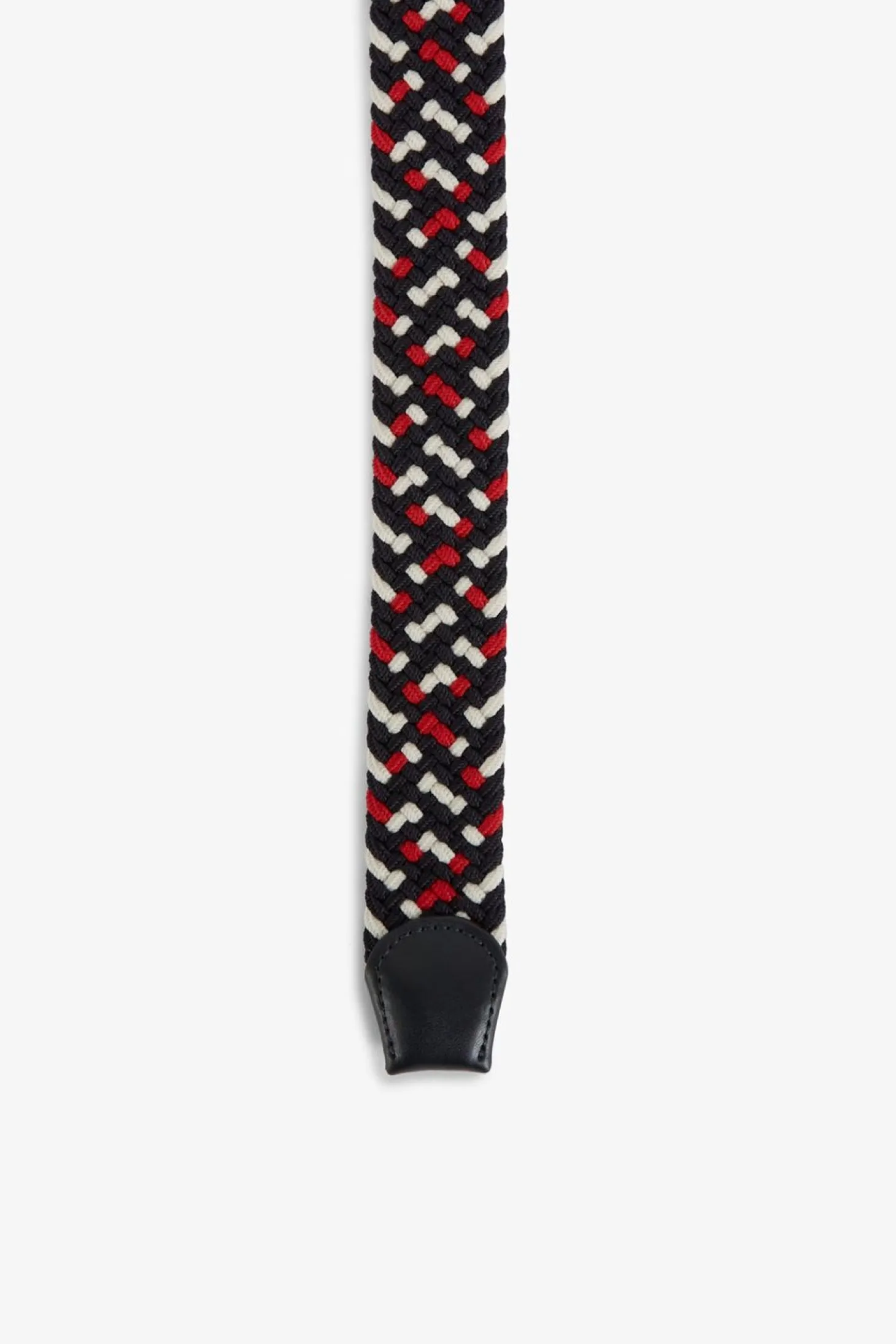 Ceinture Rouge Tressee Elastique Tricolore