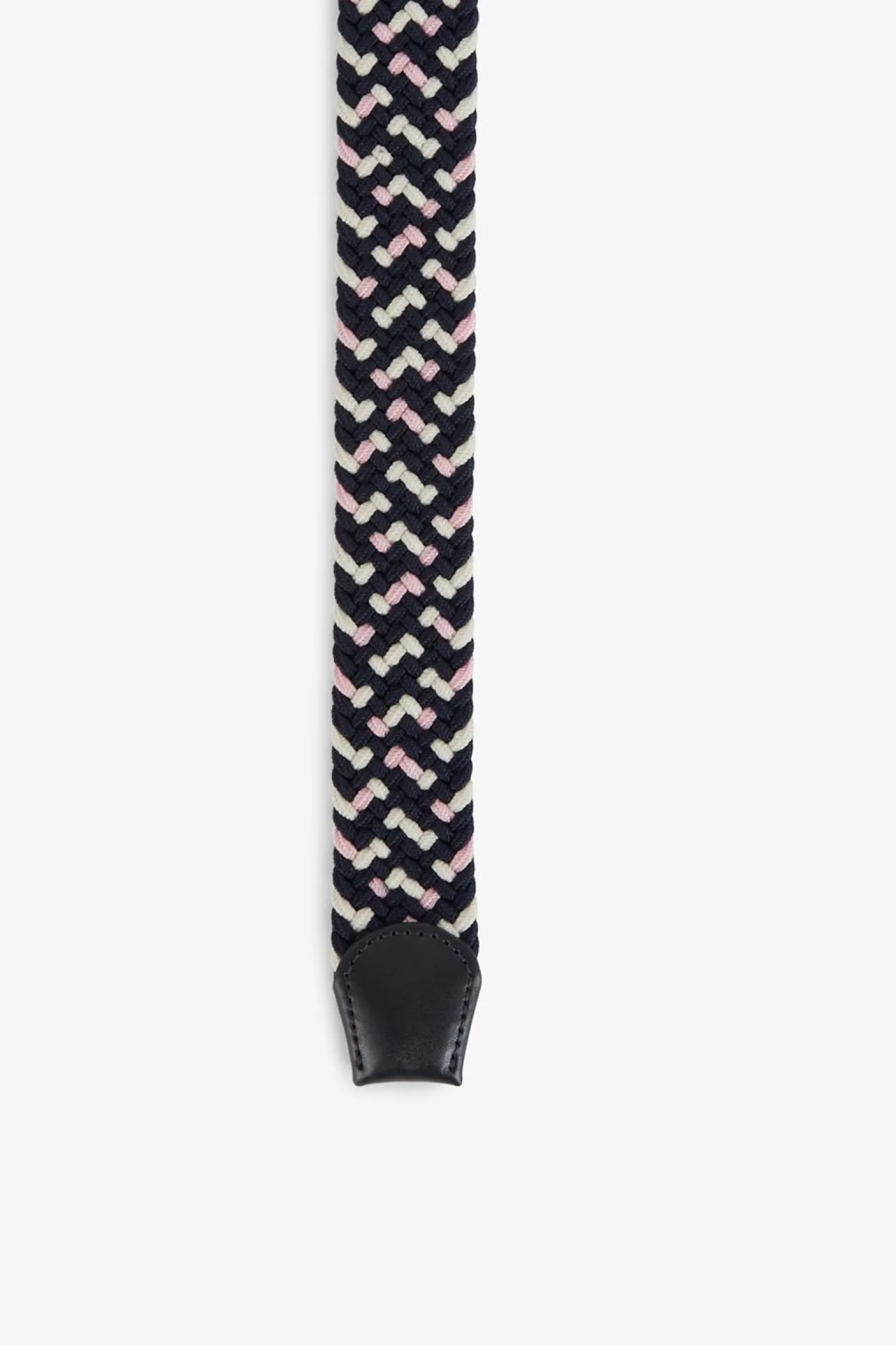 Ceinture Tressee Elastique Tricolore Rose