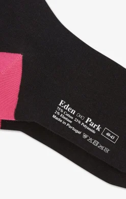 Chaussettes Montantes Noires Color-Block
