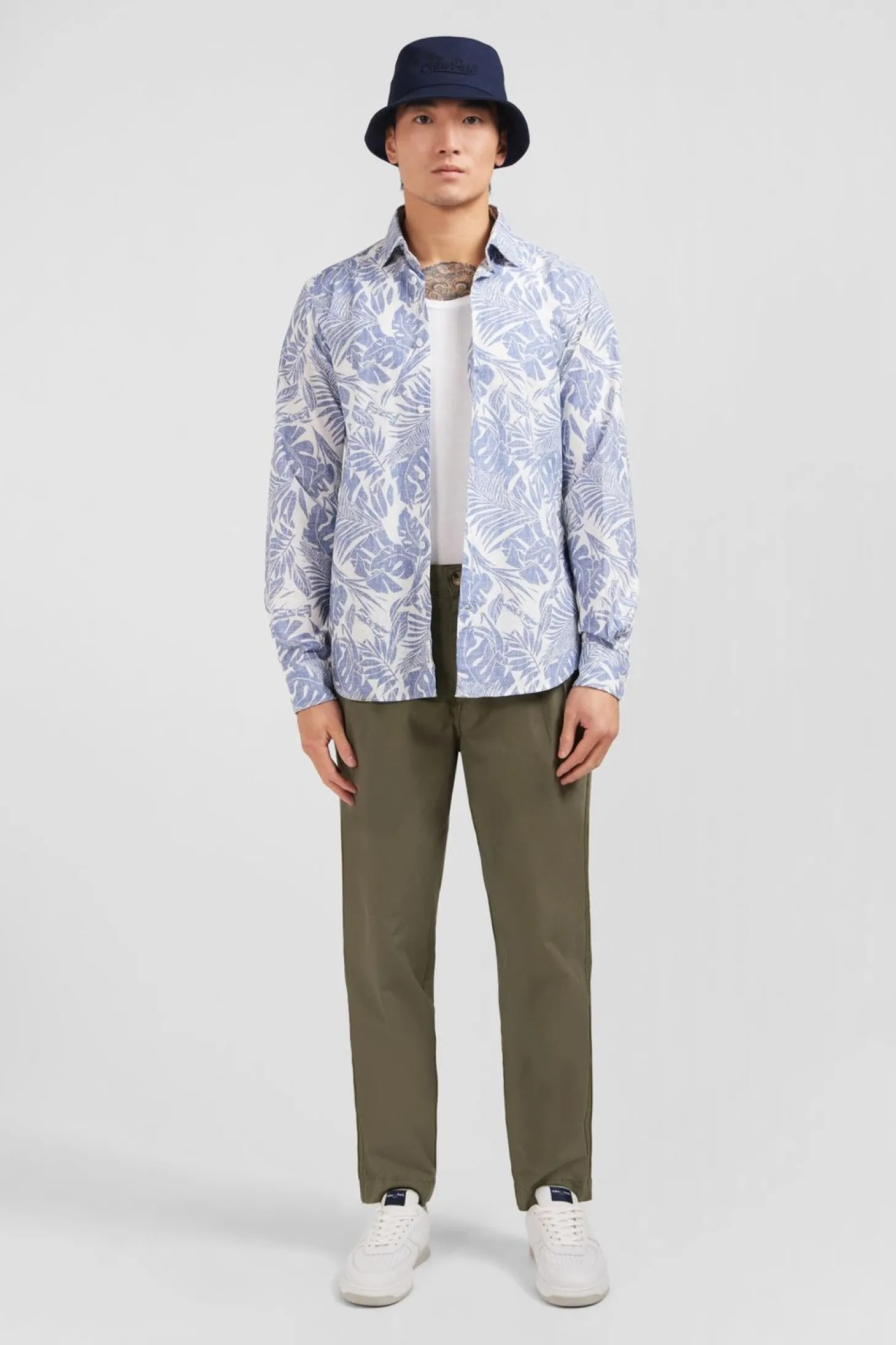 Chemise A Imprime Feuilles Exclusif