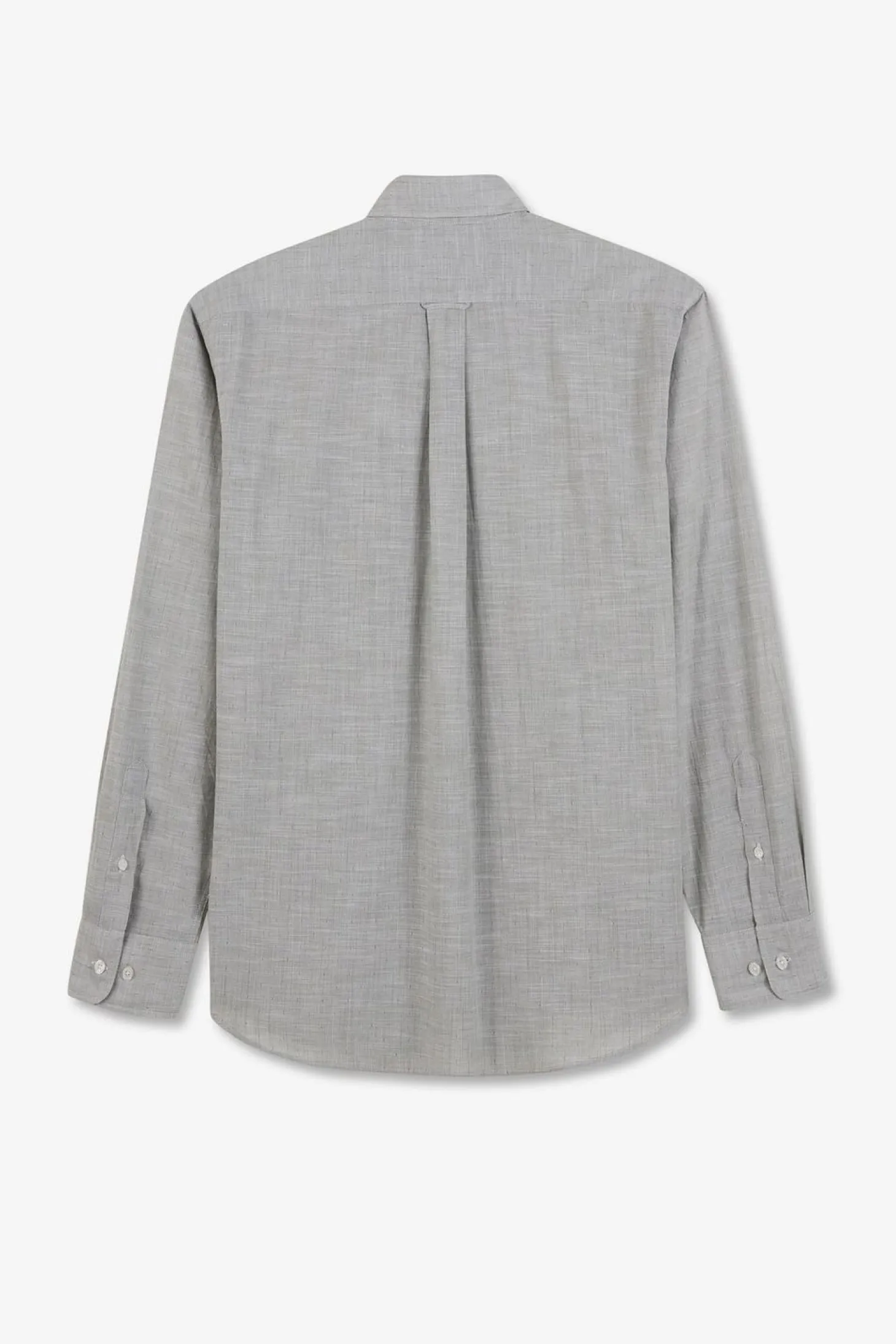 Chemise Beige Clair En Coton Dobby