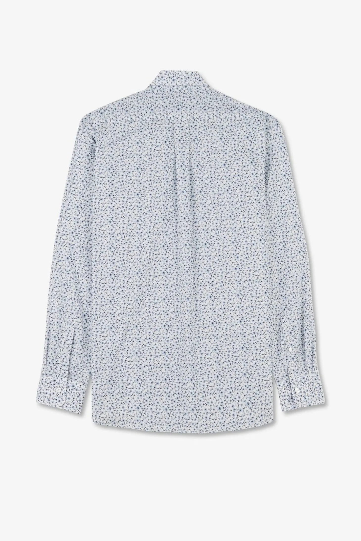 Chemise Bleu Clair A Micro Motif Fleuri