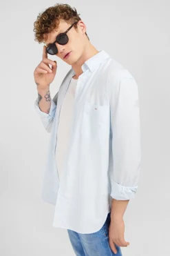 Chemise Bleu Clair A Rayures