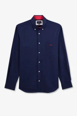 Chemise Bleue A Broderie Eden Park