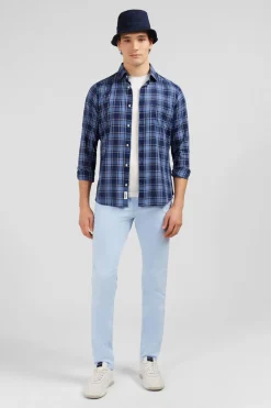 Chemise Bleue A Carreaux