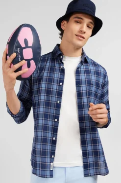 Chemise Bleue A Carreaux