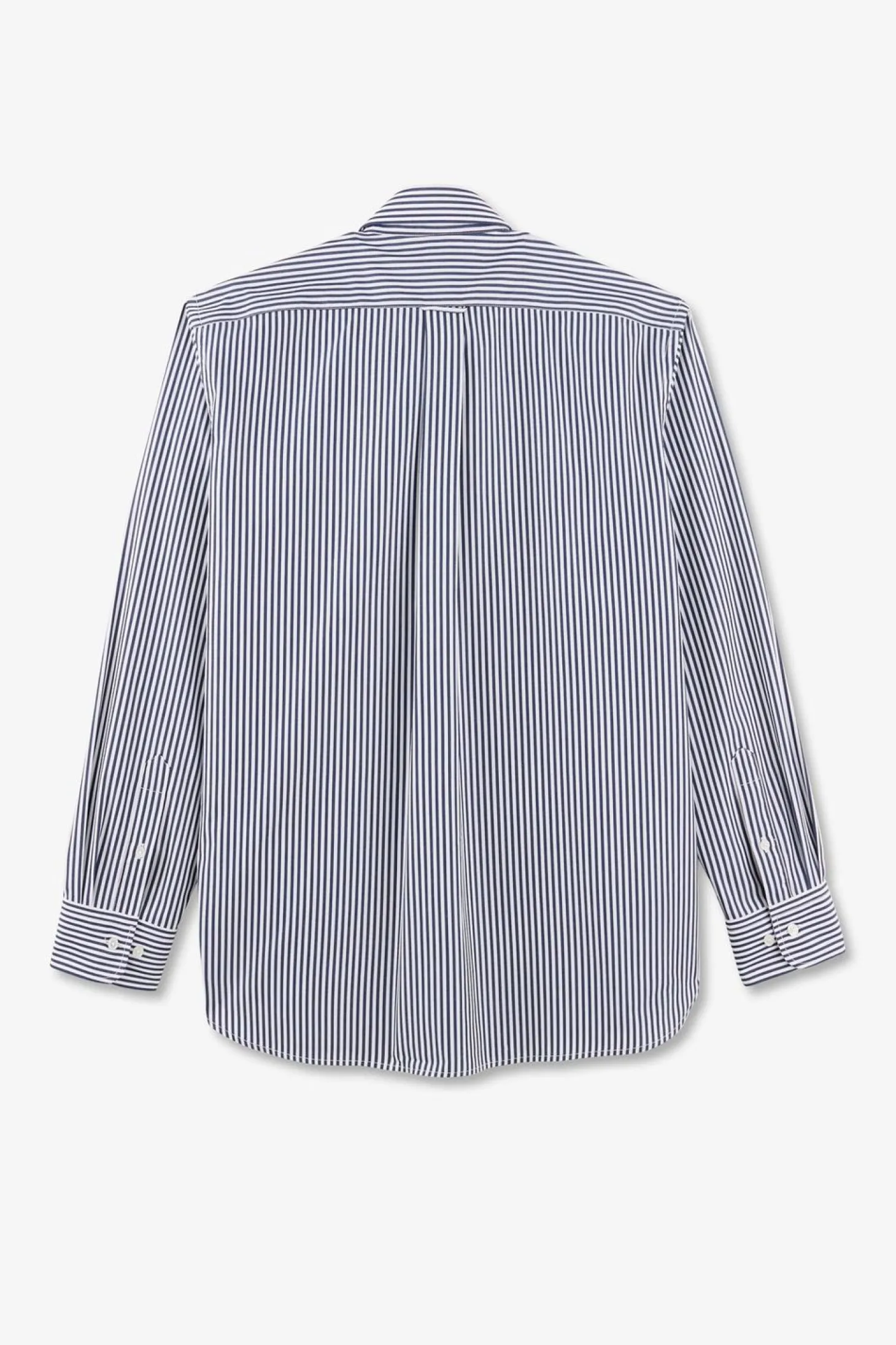 Chemise Bleue A Rayures Batons En Coton