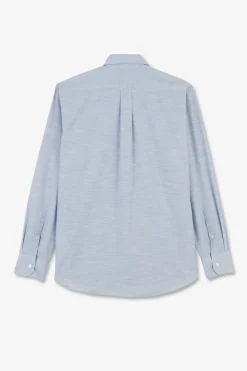 Chemise Bleue En Coton Dobby